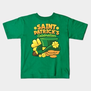 Saint Patrick Celebration - Illustration Kids T-Shirt